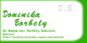dominika borbely business card