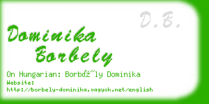 dominika borbely business card